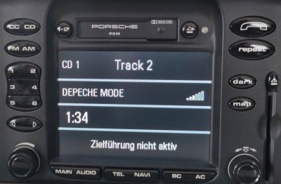 Kijelzés a Porsche PCM-en